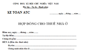 Đào tạo kế toán ở Thanh Hóa Kế toán ATC xin gửi bạn mẫu hợp đồng thuê nhà mới nhất năm 2023 nhé!Đào tạo kế toán ở Thanh HóaHợp đồng thuê