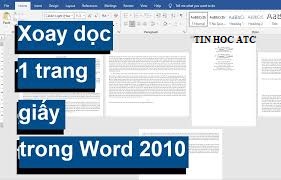Trung tâm tin học tại thanh hóa Một số trường hợp yêu cầu trang giấy pahir được quay ngang để thể hiện hết nọi dungcủa văn bản, vậy mẹo