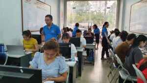 Lớp tin học thực hành ở Thanh Hóa