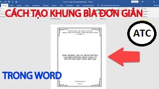 Cách làm bìa trong word đơn giản, nhanh chóng