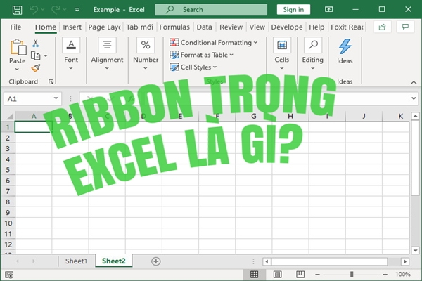 Thanh công cụ trong Excel là gì