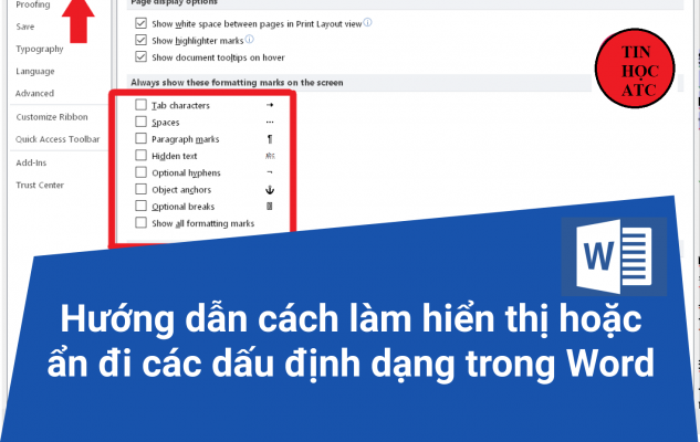 CÁCH HIỂN THỊ CÁC DẤU ĐỊNH DẠNG TRONG WORD