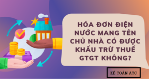 Hóa đơn tiền điện nước mang tên Chủ nhà