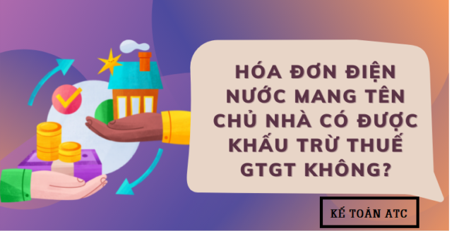 Hóa đơn tiền điện nước mang tên Chủ nhà