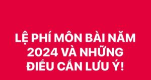 LỆ PHÍ MÔN BÀI NĂM 2024