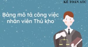 Bảng mô tả công việc nhân viên Thủ kho