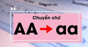 Học tin học ở thanh hóa Có cách nào chuyển chữ hoa thành thường trong word, excel không? Tin học ATC xin chia sẽ đến bạn cách làm trong