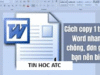 Học tin học thực hành tại thanh hóa Trong quá trình làm việc với Word, đôi khi bạn cần sao chép nguyên một trang tài liệu để